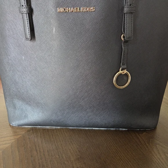 Michael Kors Black Tote with Gold Hardware - Picture 4 of 16